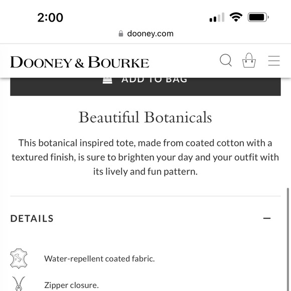 Dooney and Bourke Botanical Collection small shopper - Picture 11 of 11